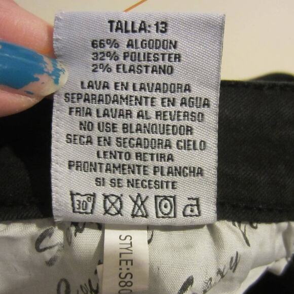 Y2K Rhinestone Studded Black Capri Pants Sexy Couture Size 13 - Picture 5 of 7